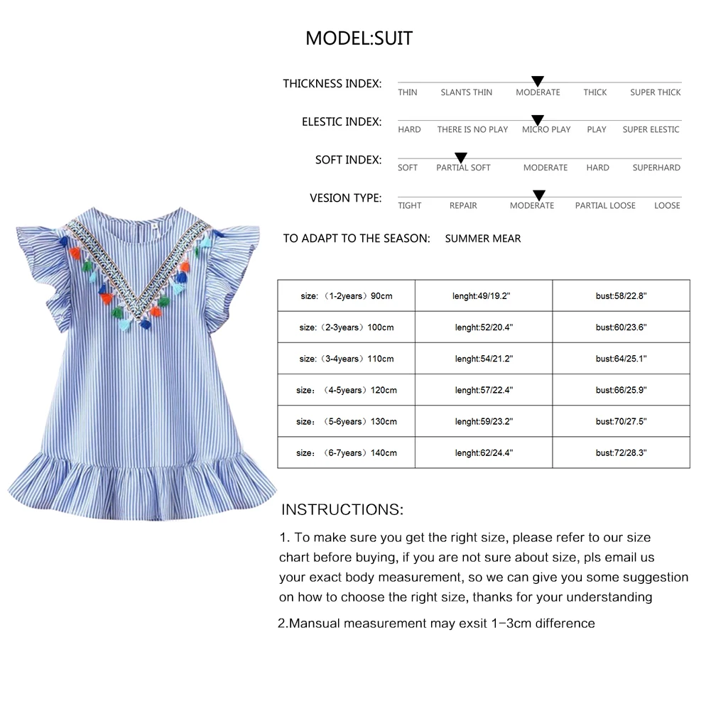 Платье с кисточками для девочек; детские летние платья с рукавами-крылышками; платья для девочек в полоску; милое детское праздничное платье принцессы; топы; одежда