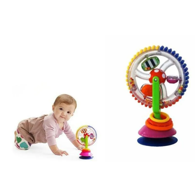Высокое качество детская тележка стул присоска вокруг Ferriswheel вращающийся ветряная мельница колокольчик игрушки для детей Детские игрушки Прямая поставка Hot25
