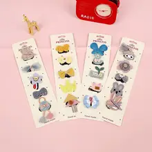 Модные 5 шт./упак. мультфильм отделкой в виде короны, банта для девочек милые заколки для волос ручной работы принцесса заколки Заколки для волос повязка на голову Детские аксессуары для волос