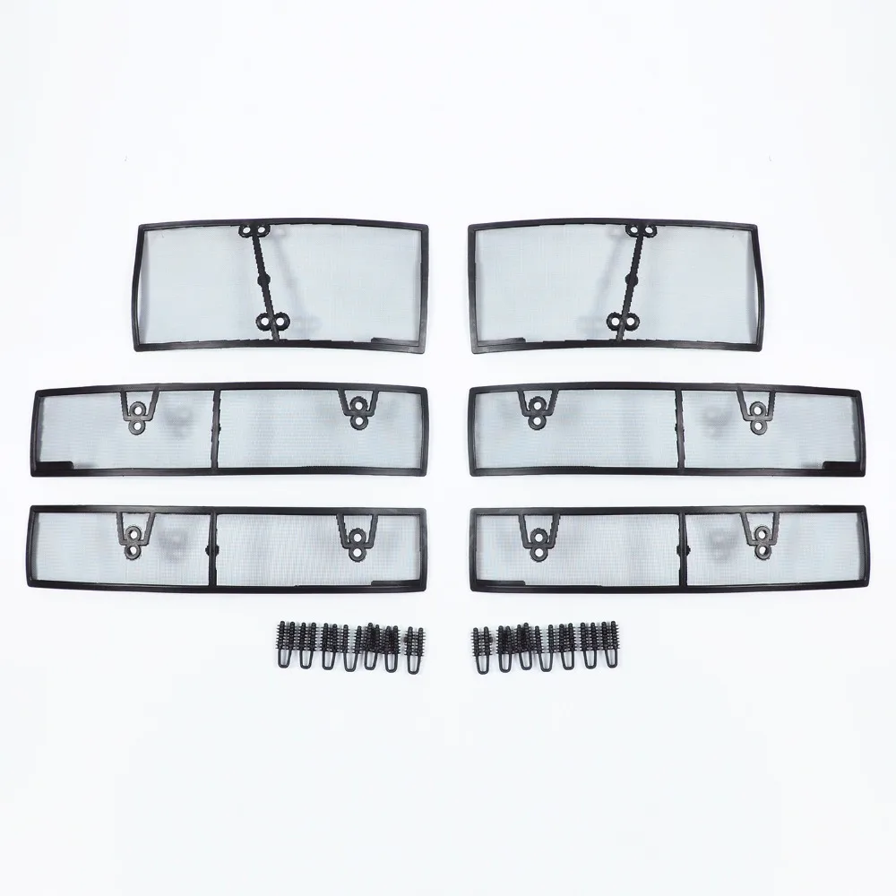 

Wtfs Stainless Steel ABS Insect Grille Mesh Grill Inserts Insect Net Insect-Proof Net for Volkswagen Tiguan L 2017 [QP1172]