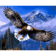 Eagle Flying картины без рам живопись по номерам DIY цифровой холст масло живописи Home Decor Wall Art 40*50 см