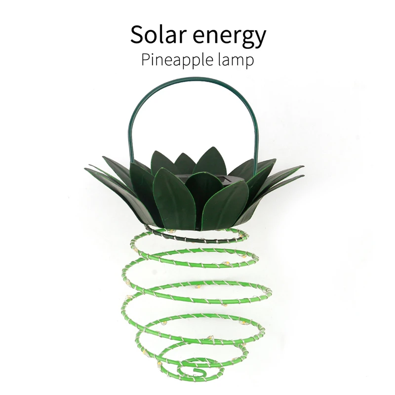 Открытый Декор Садовый Солнечный светильник s ананас подвесной солнечный светильник водонепроницаемый настенный светильник Сказочный светильник s железный провод художественный светильник в форме ананаса