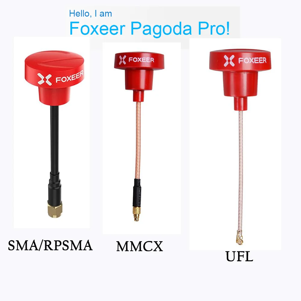 

1 PCS Or 2PCS FOXEER Pagoda PRO 5.8G SMA/RP-SMA/UFL/MMCX RHCP FPV Antenna for Racing Drone RC Model Compatiable with ClearTX