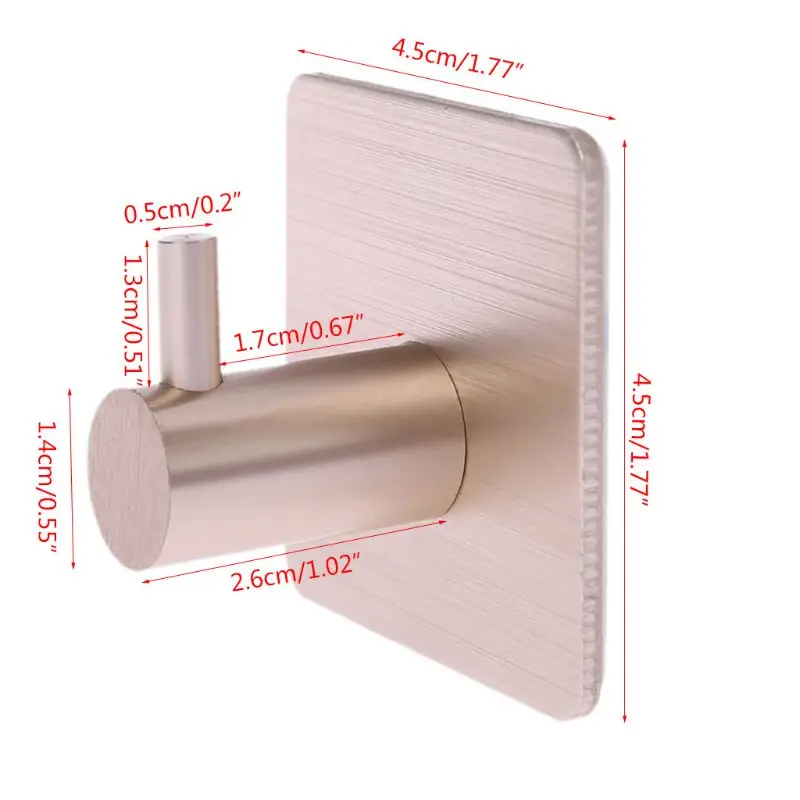 Самоклеящаяся домашняя кухонная настенная дверная вешалка для ключей, вешалка для кухонных полотенец из алюминия