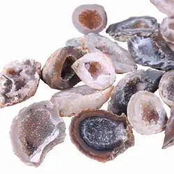 1 шт. натуральный агат геодные кристаллы камни ремесло коллекция минералов бусины из лечебных камней половинки для Diy подвесные женские