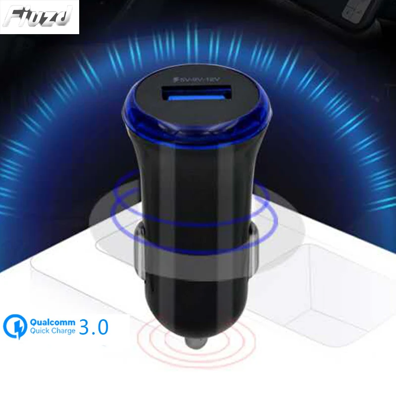 

Universal QC 3.0 With LED Car Charger for redmi k20 pro redmi 7 note 7 USB Car Phone Charger for huawei mate 20 lite p30 phone
