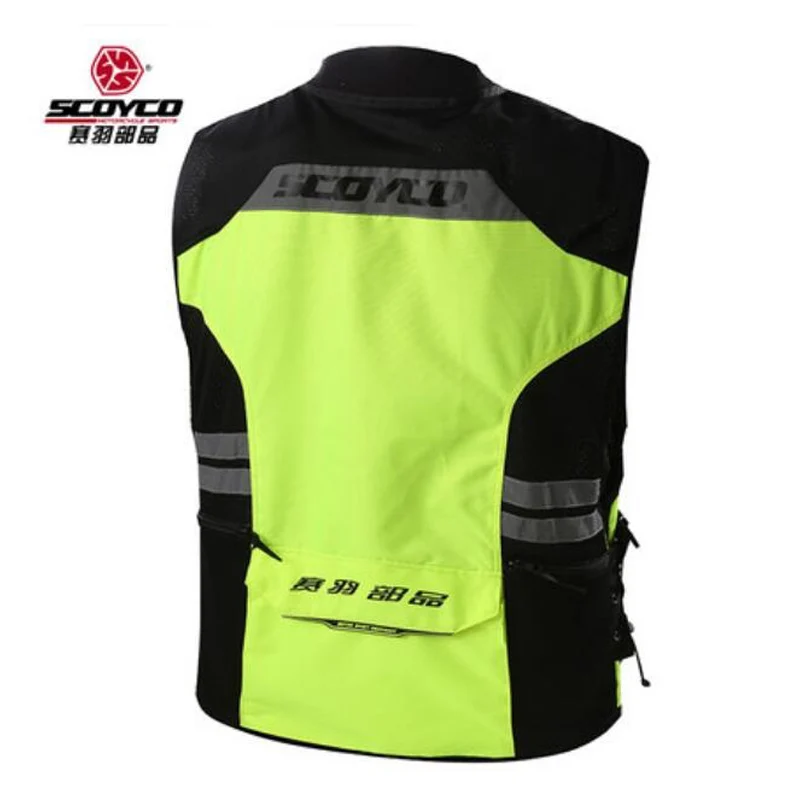 New SCOYCO Motocross Motorcycle riding reflective vest safety Knight motorbike vest can regulate four seasons size M XXL