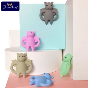 

1pc Baby Silicone Teether Animals Bat Pendant Bpa Free Perle Silicone Rodent Halloween Bat Bead Children'S Goods Toys DIY