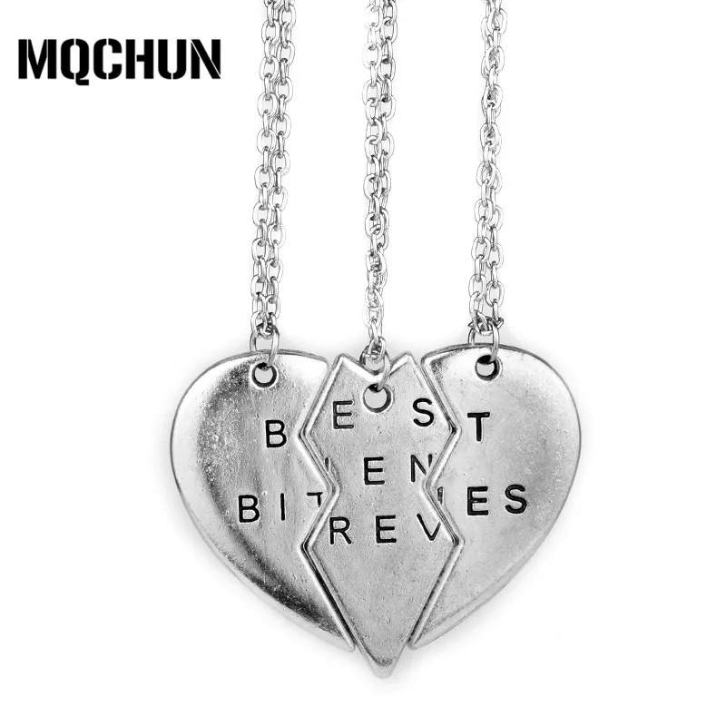 Femme ювелирные изделия ожерелье комплект брелков Best Bitches стильное массивное Collares