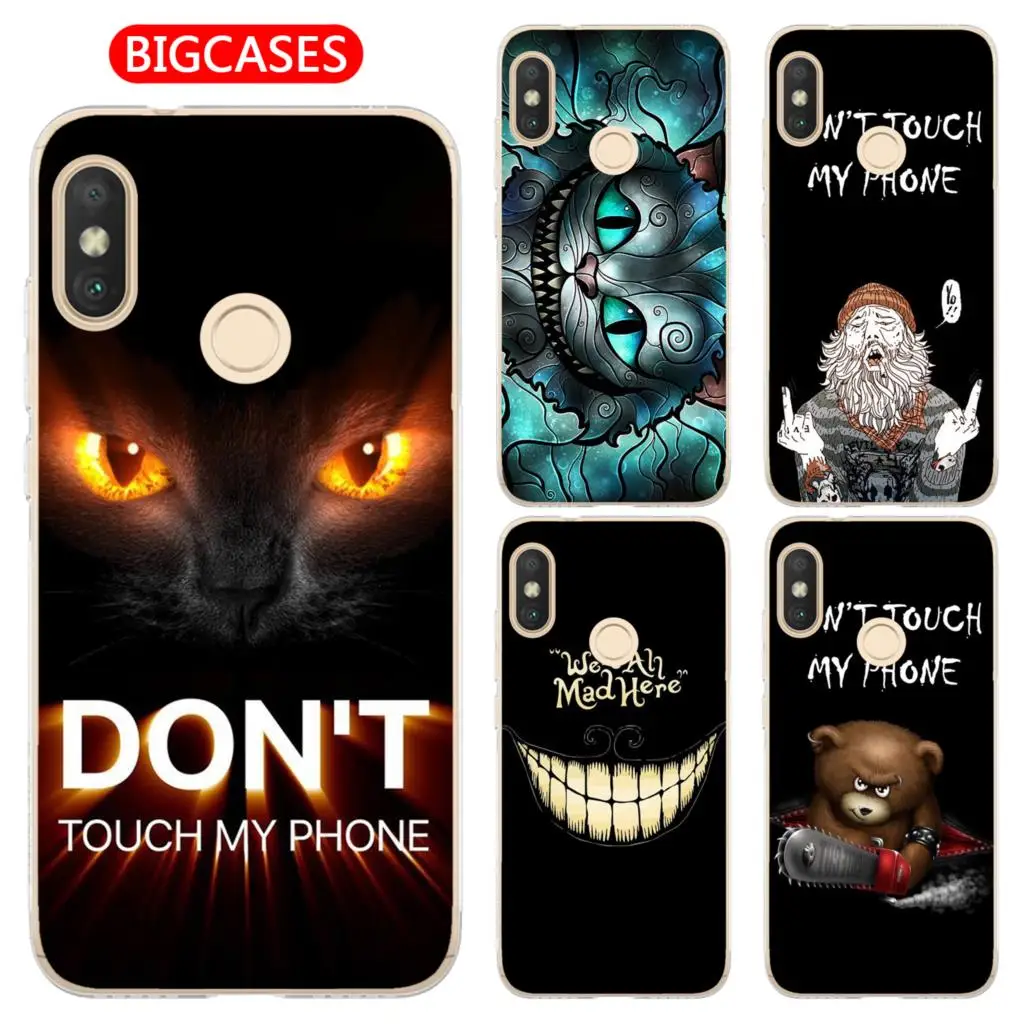 For Xiaomi Mi A2 Lite Case Cover 5.84&quot Soft TPU Silicone Cool Middle Finger Smiley Teeth Cat Saw Panda Bear Painted Phone |
