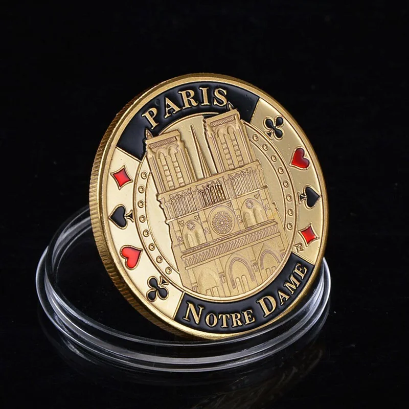

Commemorative Coin Paris Tower Building France Coin Notre Dame Cathedral Custom Collection Arts Gifts Alloy Coin