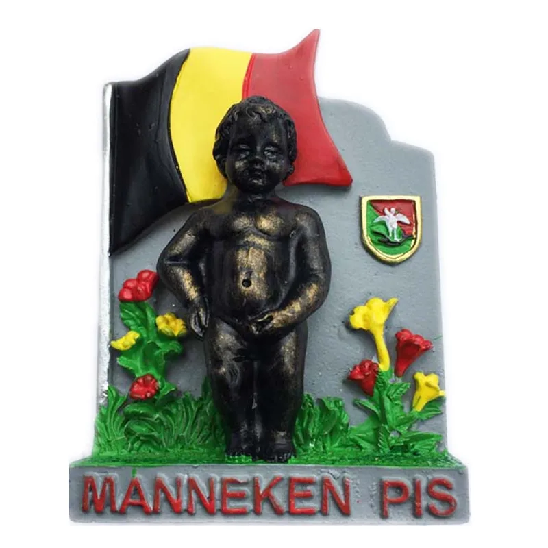 

New Belgium Grand Place Brussels, Manneken Pis, Tourist Travel Souvenir Decorative Resin Fridge Magnet Craft