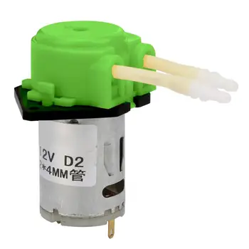 

12V ABS Silicone Peristaltic Liquid Dosing Self-priming Pump D2 2Pcs 4mm Connector