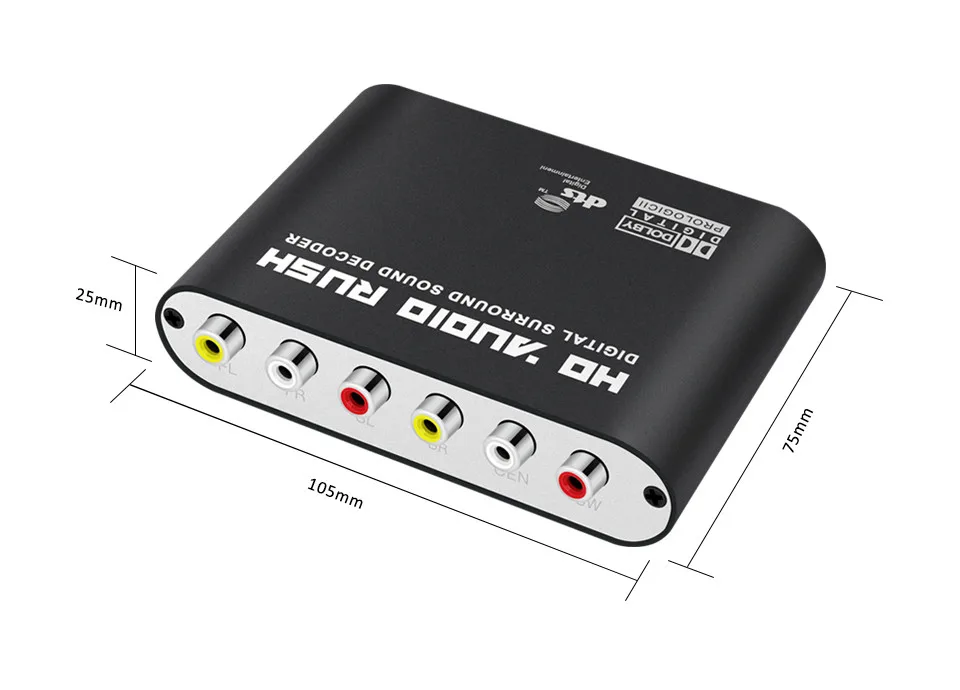 Home Theater 5.1 Audio Decoder 2.15.1 Channel Converter Surround Sound Digital to Analog 3.5mm Optical Adapter AC-3 Dolby (7)