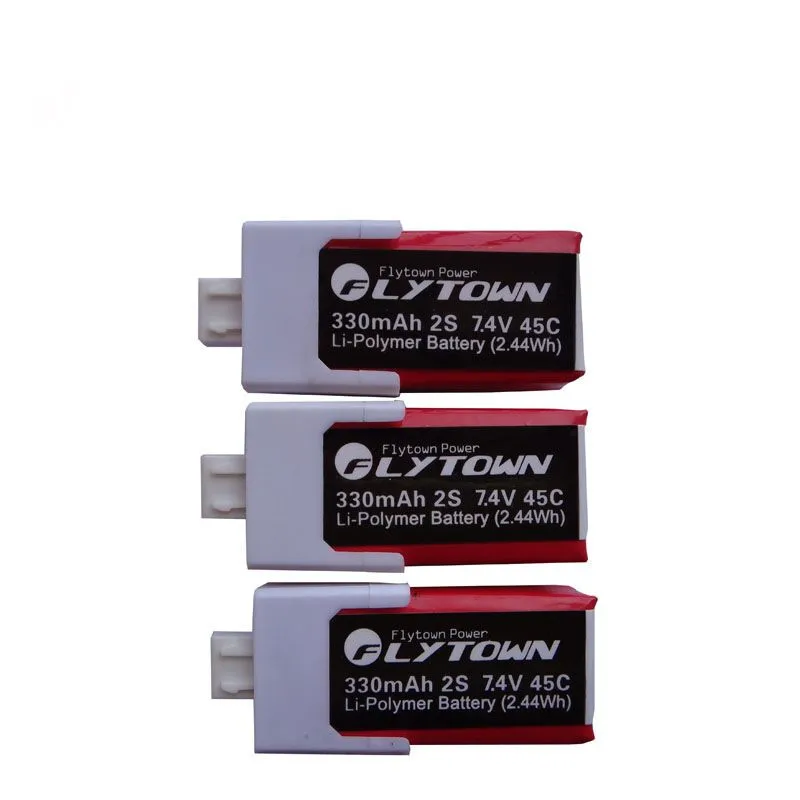 

3PCS Flytown nano-tech 330mAh 7.4V 45C-90C Lipo battery for XK K120 and Align T-Rex 150 DFC Helicopter RC Drone aircraft parts