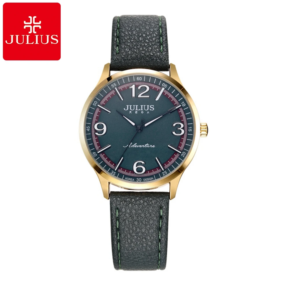 

Women Sport Fashion Casual Leather Band Quartz Waterproof Wrist watch Top Quality Luxury JULIUS Outdoor Adventure Luminous Clock