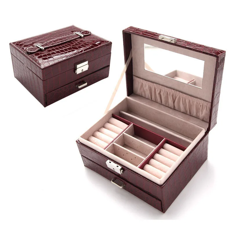 

2018 Fashion Jewelry Accessories Display Leather Box & Packaging For Earrings Bracelets/Necklace/Bangle/Rings As Gift Storage