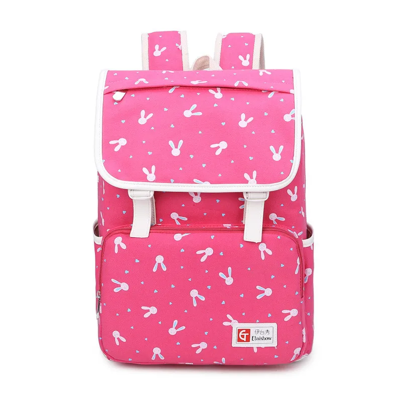 Small fresh schoolbag female Korean double shoulder bag cute rabbit