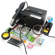 Saike 60 Вт паяльник горячий воздушный пистолет 2в1 паяльная станция BGA паяльная Тепловая пушка инструмент для пайки оловянный припой флюс 220 В/110 В 852D