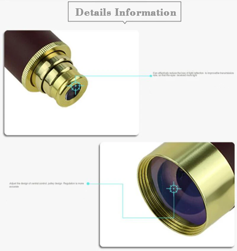 Пираты Карибского моря 25x30 telescopio монокулярный телескоп открытый кемпинг Подлинная оптика Морской Латунь Spyglass морской