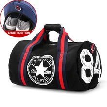 OZUKO Спорт Тренажерный зал сумки для мужчин женщин портативный дорожная сумка с обувь карман фитнес Training сумка плеча чемодан дорожная Duffle