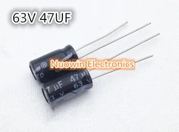 

50pcs 47UF 63V 6*11mm Electrolytic Capacitor 63V 47UF Aluminum Electrolytic Capacitor 6X11mm