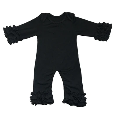 New Ruffle Multicolor Cotton Solid Floral Animals Plaid Print Romper Newborn Baby Girls Long Sleeve Pajama Sleepers Leg Outfit black baby bodysuits	 Baby Rompers