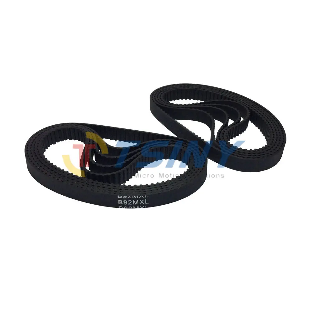 

B92MXL Machine Drive Belt Length 186.944mm Width 6mm 73MXL 92 Teeth Black Closed Loop Circle Pack of 10pcs