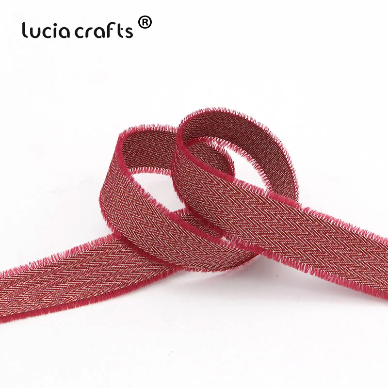 5Yards/6Yards 25mm Grosgrain Ribbons Fringe Tassel Trim Lace Fabric DIY Sewing Hair Bow Gift Wrapping Decorartions S0407 - Цвет: Color5  5y