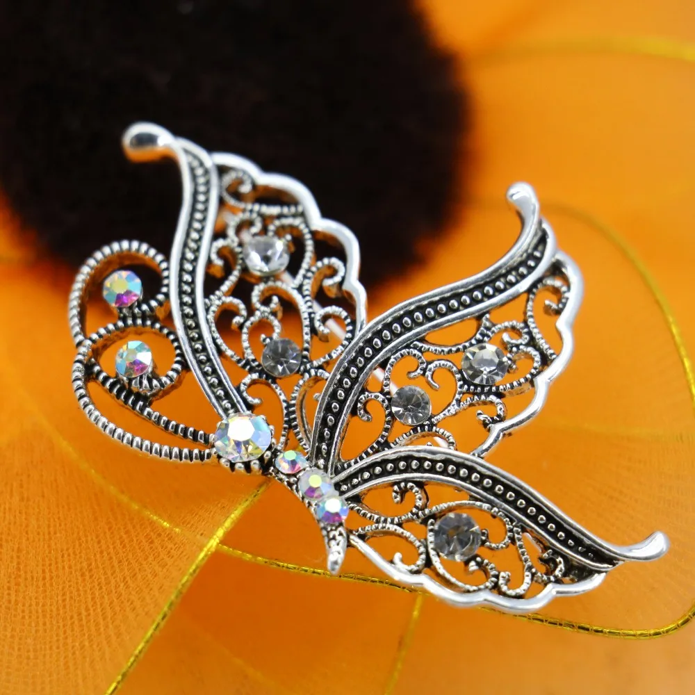 Popular Butterfly Brooches Wedding Crystal Breastpin Rhinestone Luxury