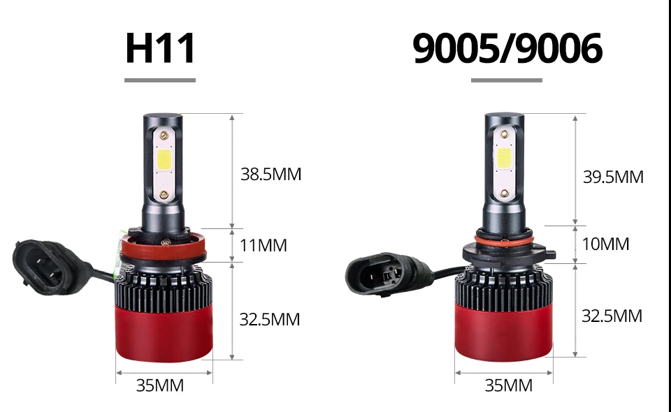 Foxcncar H7 COB Car LED Headlight Bulbs H4 Hi-Lo Beam H11 H1 H3 9005 9006  72W 10000LM 6500K Auto Headlamp Fog Light DC12v 24v (11)