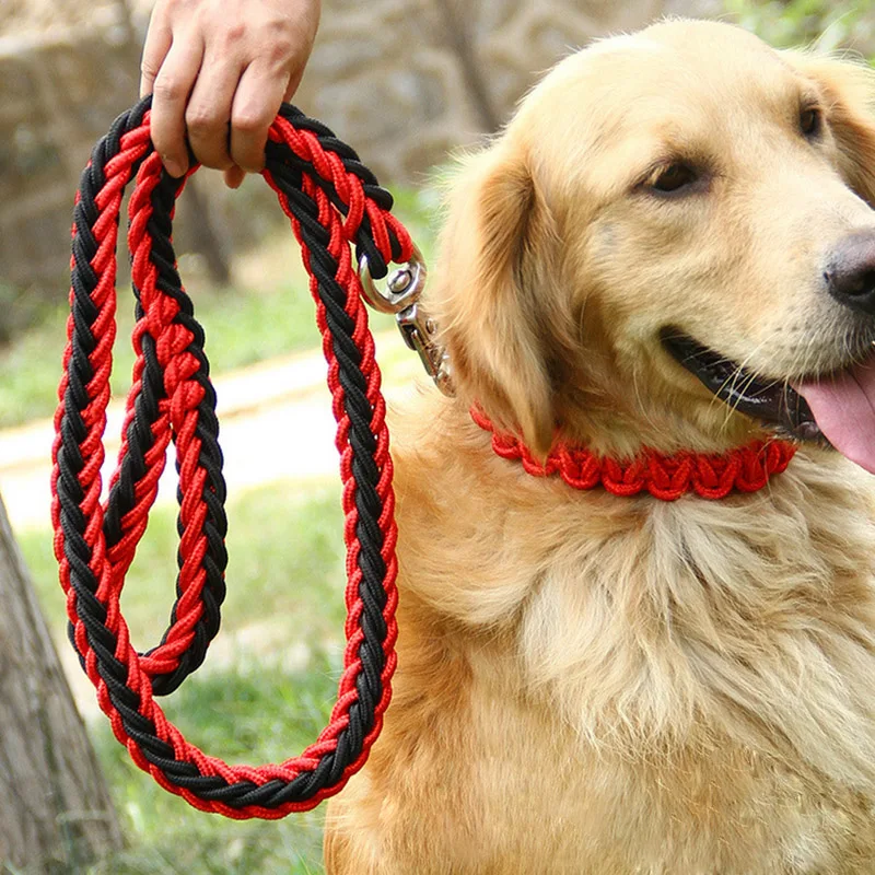 

Big Large Dog Leash Dog Chain Leash Supplies Pet Chest Strap Dog Collar Rope Golden Retriever Labrador Durable Leash FN P1