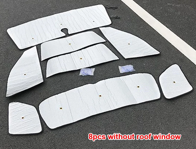 8pcs for SKODA KODIAQ without roof window Sunshade