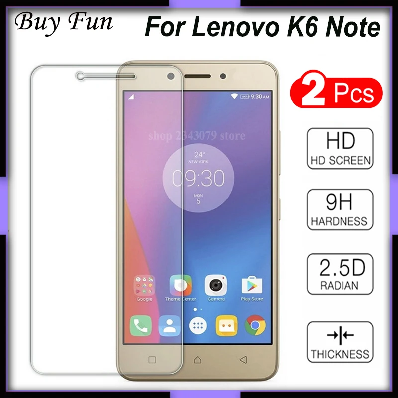

2Pcs Tempered Glass For Lenovo K6 Note K53a48 Screen Protector For Lenovo Vibe K6 Note K 6 Note 5.5 Tempered Glass 2.5D Cover