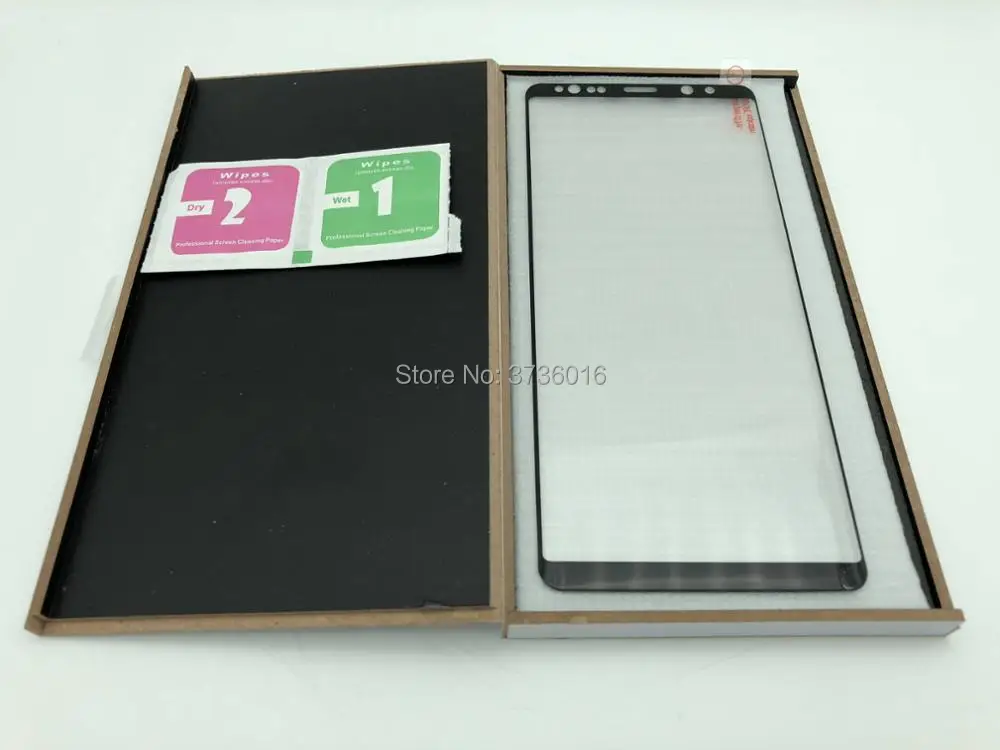 

Full cover adhesive tempered glass for Samsung galaxy Note8 full coverage adhesive front protective glass display screen protect