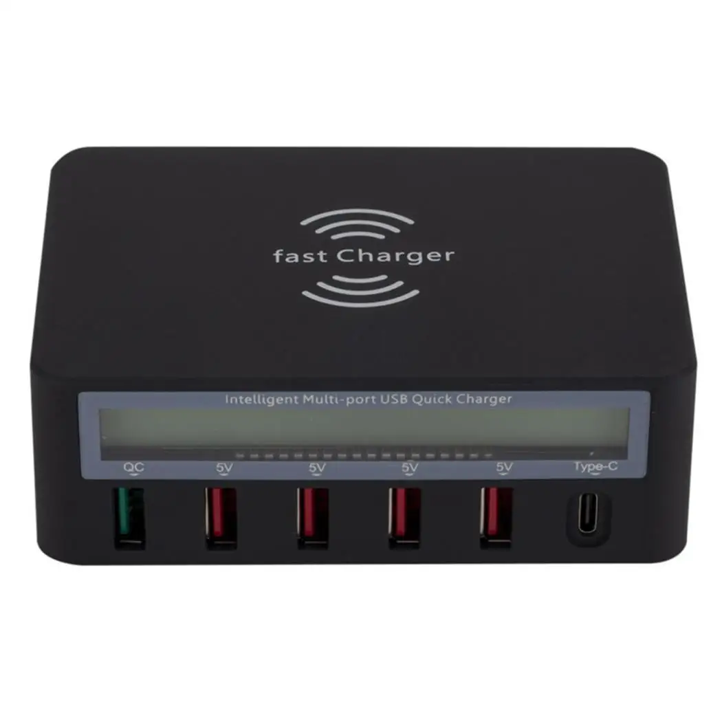 

Portable Multiple Ports Fast Charging Wireless Charger USB Smart Charger