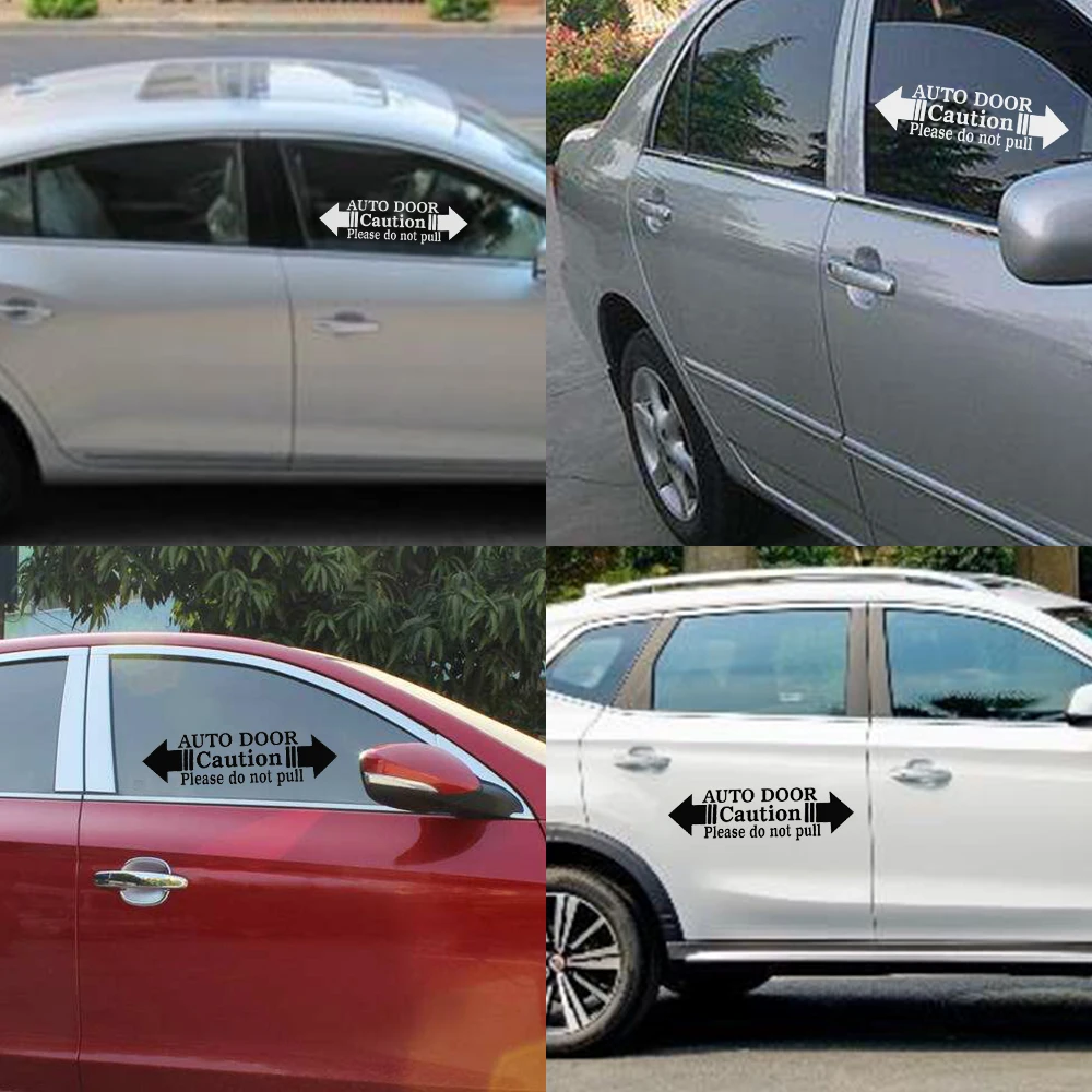 Automatic Home Auto Door Warning Caution Please Do Not Pull Decal Car Sticker