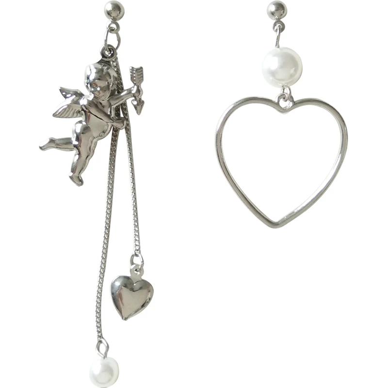 

fashion jewelry accessories metal Chic cupid arrow angel earrings for women