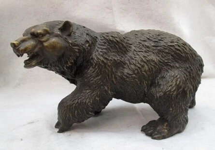 

JP S1067 Chinese classical Art sculpture Bronze Copper Lucky lovely black bear Statue