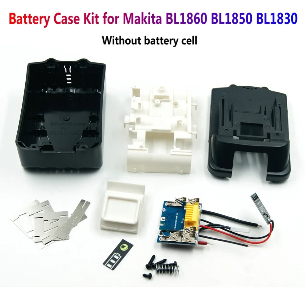 

NO cells BL1850 battery case kit with PCB circuit board and LED indicator accessories for Makita 18V battery BL1830 BL1840 1860