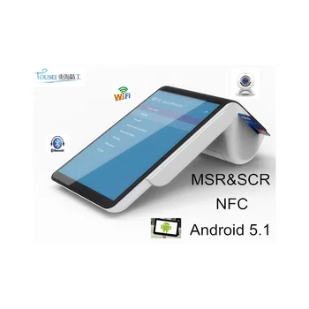 

PT7003 portable mobile android terminal nfc reader handheld barcode scanner with receipt printer