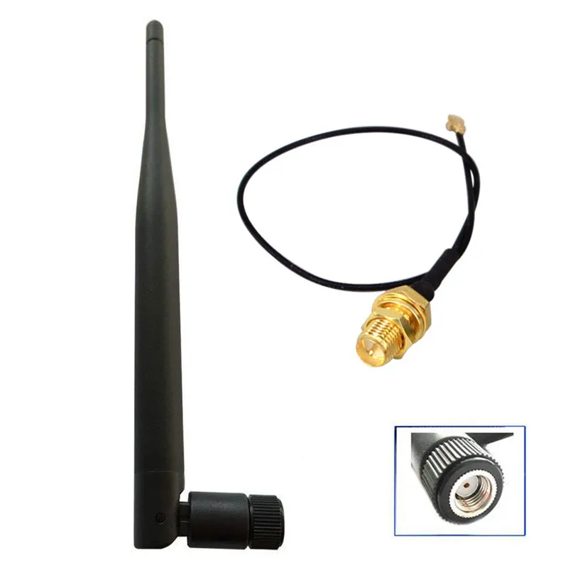 SOONHUA 2.4GHz WiFi Antenna 5dBi RP-SMA Male Aerial For Wireless Wi-Fi Router With 21cm PCI U.FL IPX to SMA Male Pigtail Cable SOONHUA 2.4GHz WiFi Antenna 5dBi RP-SMA Male Aerial For Wireless Wi-Fi Router With 21cm PCI U.FL IPX to SMA Male Pigtail Cable