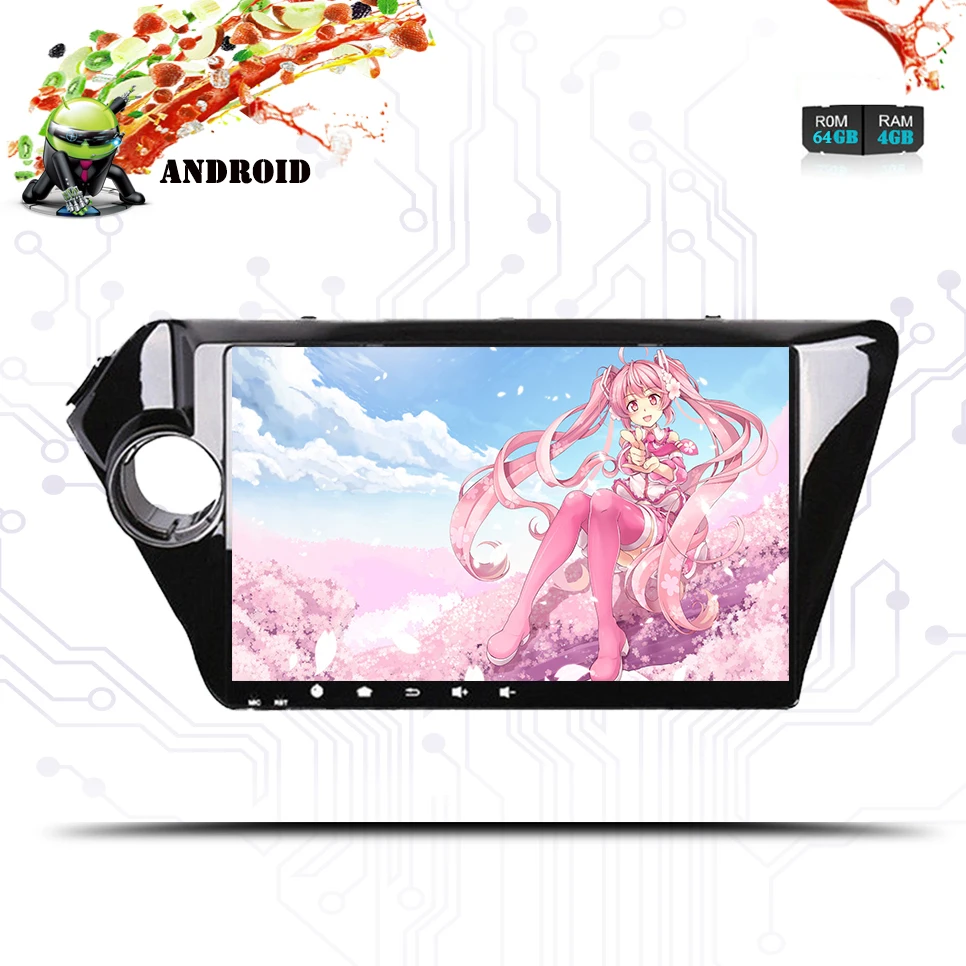 Sale 4G RAM 9 inch Octa core Android 9.0 Car dvd gps for Kia k2 RIO 2010 2011 2012 2013 2014 2015 radio video player 4+64G Multimedia 3