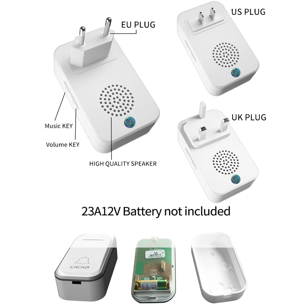 cacazi campainha sem fio a prova d 01