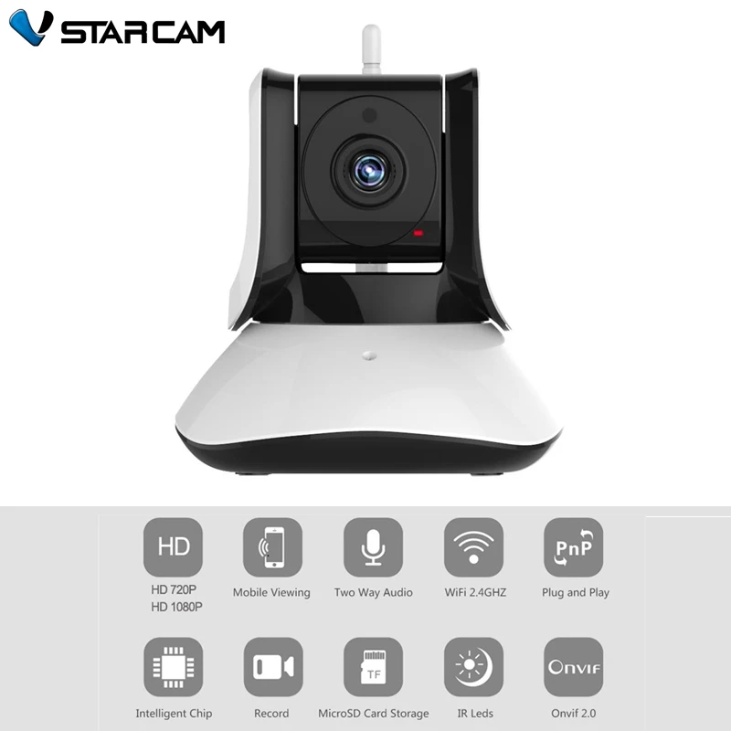 

Vstarcam C21S 1080P IP Camera Pan Tilt WiFi Video Security Cameras Two Way Audio IR Night Vision Support 128G TF Card