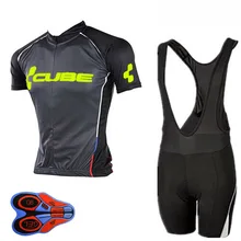 Cube Pro Team 2018 Cycling Jerseys Short Sleeve Set maillot ciclismo Bike Bicycle Clothes clothing sportwear Bib Shorts 9D A15