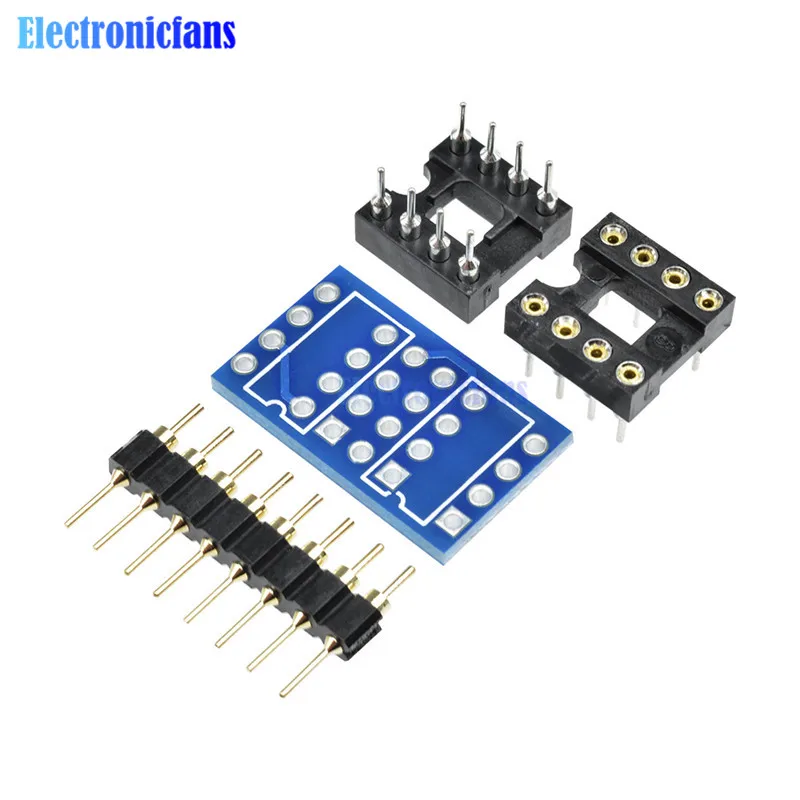 Двойной DIP8 К DIP8 Mono Opamp PCB+ Pin+ разъем для NE5532 OPA2132 OPA627 TL072 P07