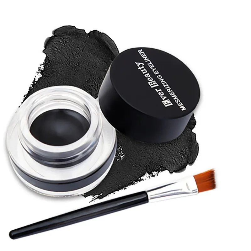 Women' Make Up Gel Eyeliner Waterproof Smudge proof Set Eye Liner Kit