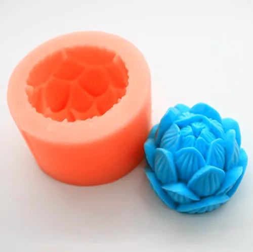 3D lotus candle mold