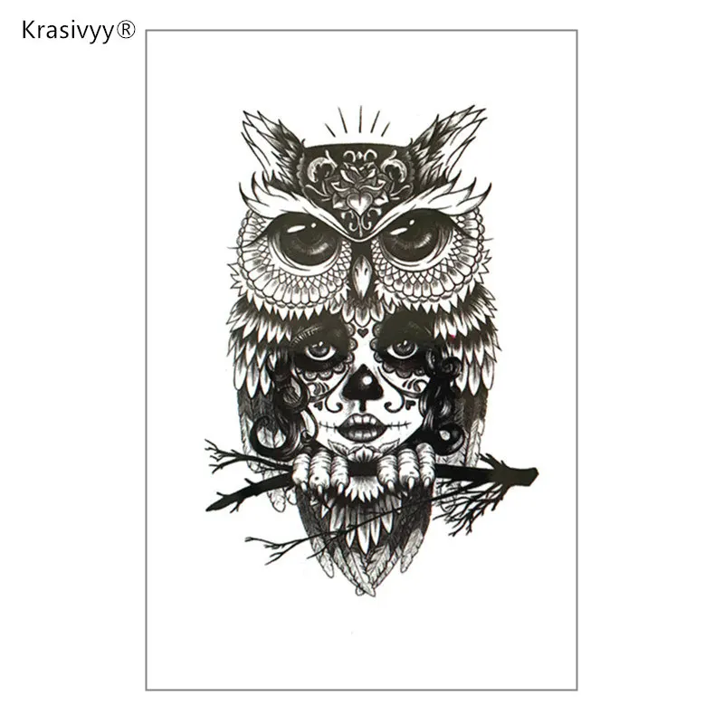 

Krasivyy temporary tattoos stickers fashion cool owl boy tattoo new flash tattoos paste makeup girls wrist water transfer paper